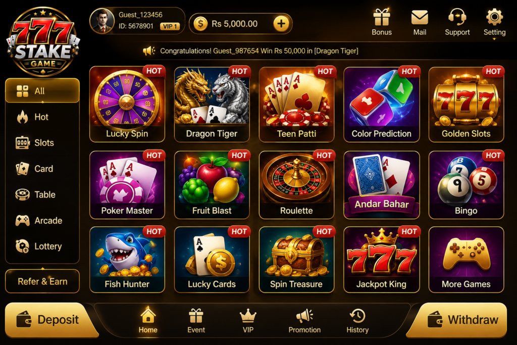 777 STAKE Game