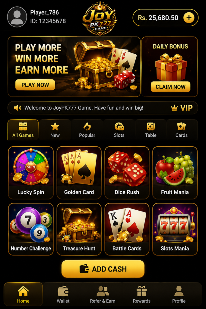 Joy PK777 Game
